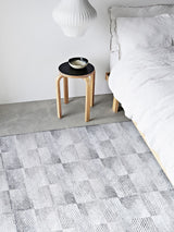 Snow Grey Hand-Knotted Wool Rug