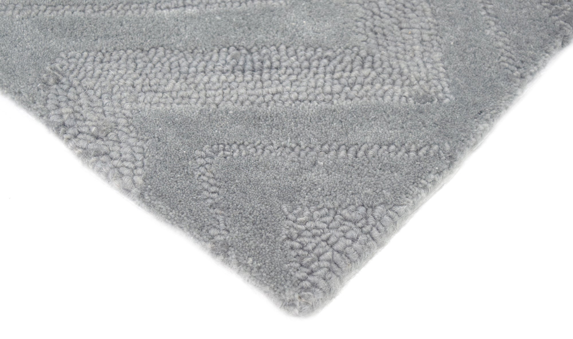 Lead Hand-Tufted Grey Wool Rug